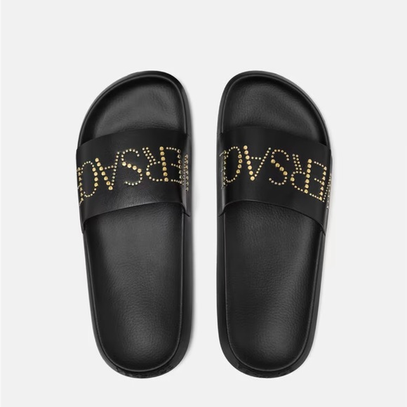 Versace Other - VERSACE LOGO STUDDED SLIDES